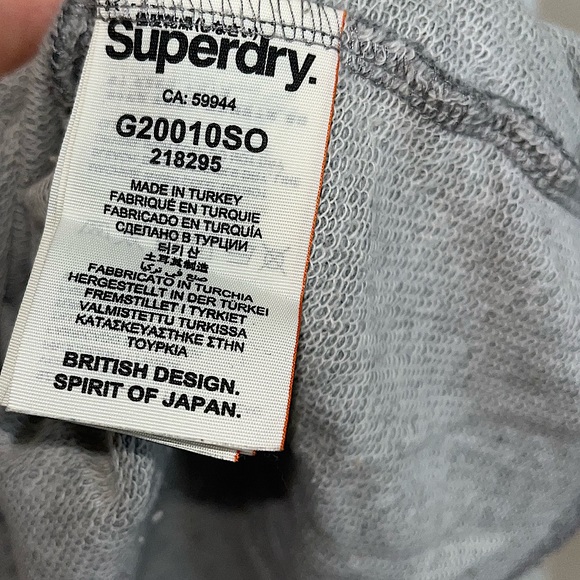 SuperDry Cropped Brooklyn Hoodie Sweatshirt in Light Grey — XL - Picture 6 of 8